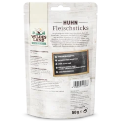 Wildes Land Fleischsticks Huhn Snack 50 g