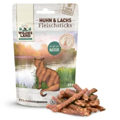 Wildes Land Fleischsticks Huhn & Lachs Snack 50 g