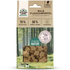 Wildes Land Fleischwürfel Wild Snack 100 g