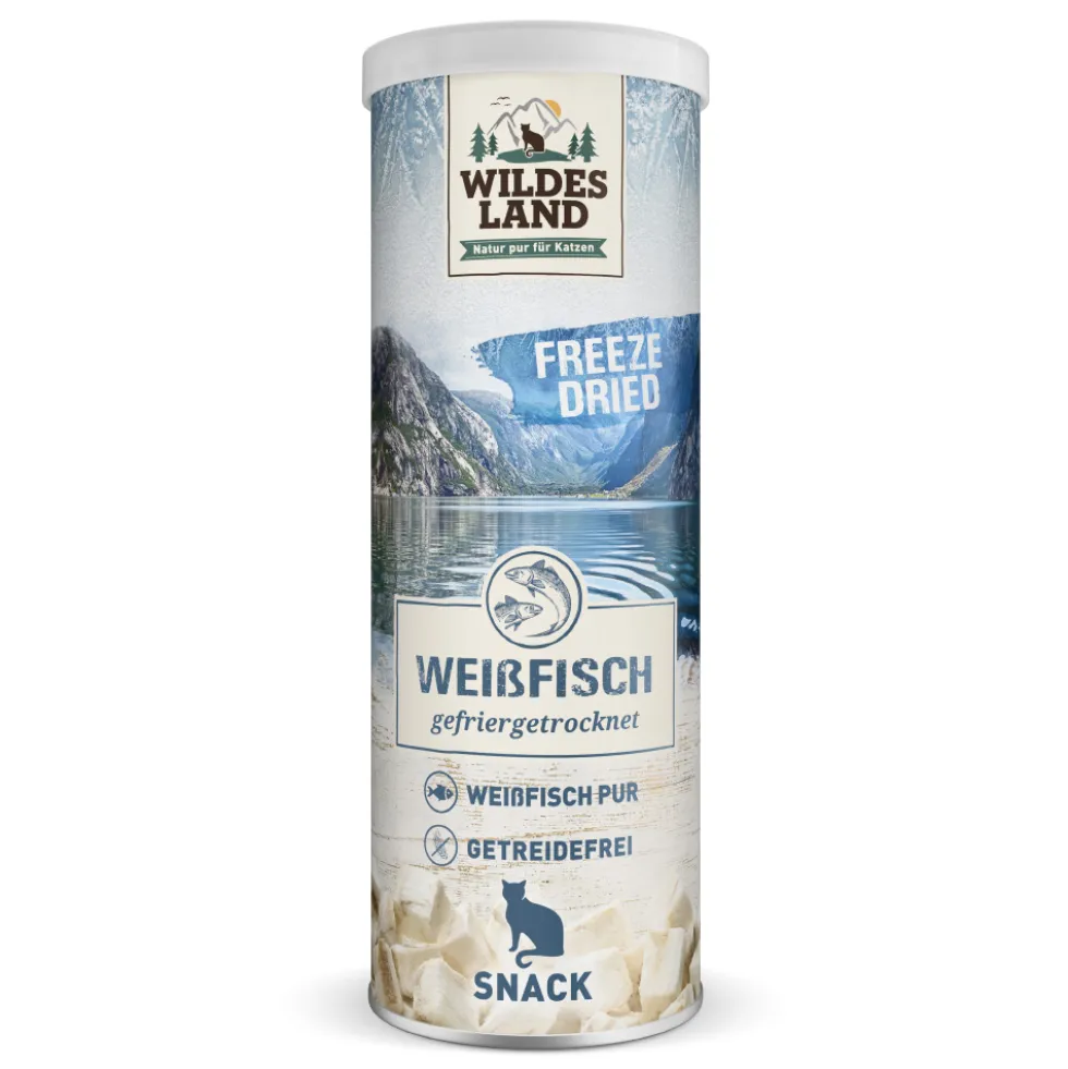 Wildes Land Freeze Dried Weißfisch Snack 6 x 16 g