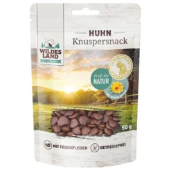 Wildes Land Knuspersnack Huhn mit Ringelblume Snack 7 x 50 g