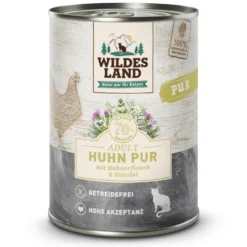 Wildes Land PUR Adult Huhn mit Distelöl Nassfutter 30 x 400 g