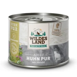 Wildes Land PUR Adult Huhn mit Distelöl Nassfutter 30 x 200 g