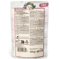 Wildes Land PUR Adult Rind mit Distelöl Nassfutter 12 x 100 g