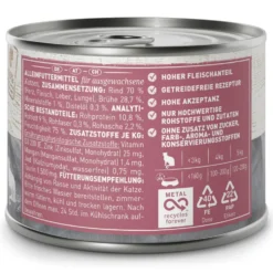 Wildes Land PUR Adult Rind mit Distelöl Nassfutter 6 x 200 g