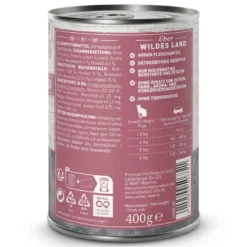 Wildes Land PUR Adult Rind mit Distelöl Nassfutter 6 x 400 g
