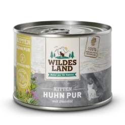 Wildes Land PUR Kitten Huhn mit Distelöl Nassfutter 6 x 200 g