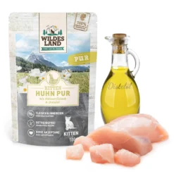 Wildes Land PUR Kitten Huhn mit Distelöl Nassfutter 12 x 100 g