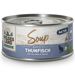 Wildes Land Soup Thunfisch mit Zucchini & Spinat Nassfutter 12 x 80 g