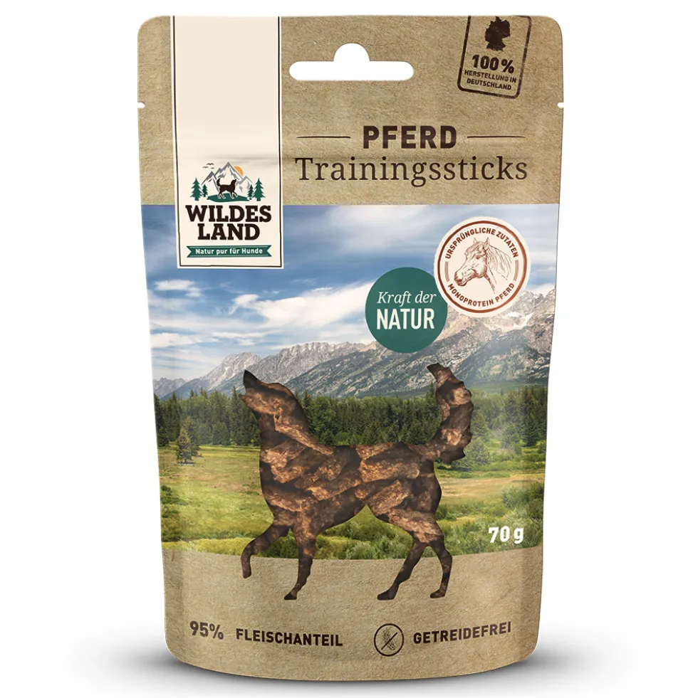 Wildes Land Trainingssticks Pferd Snack 70 g