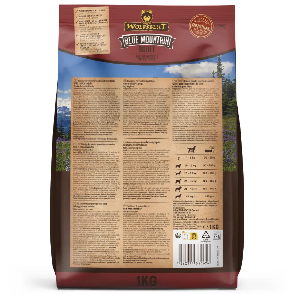 Wolfsblut Adult Blue Mountain Trockenfutter 1 kg