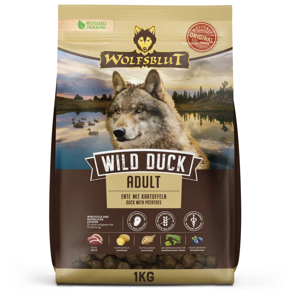 Wolfsblut Adult Wild Duck Trockenfutter 1 kg