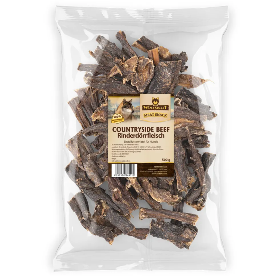 Wolfsblut Kauartikel Countryside Beef Rinderdörrfleisch Snack 500 g