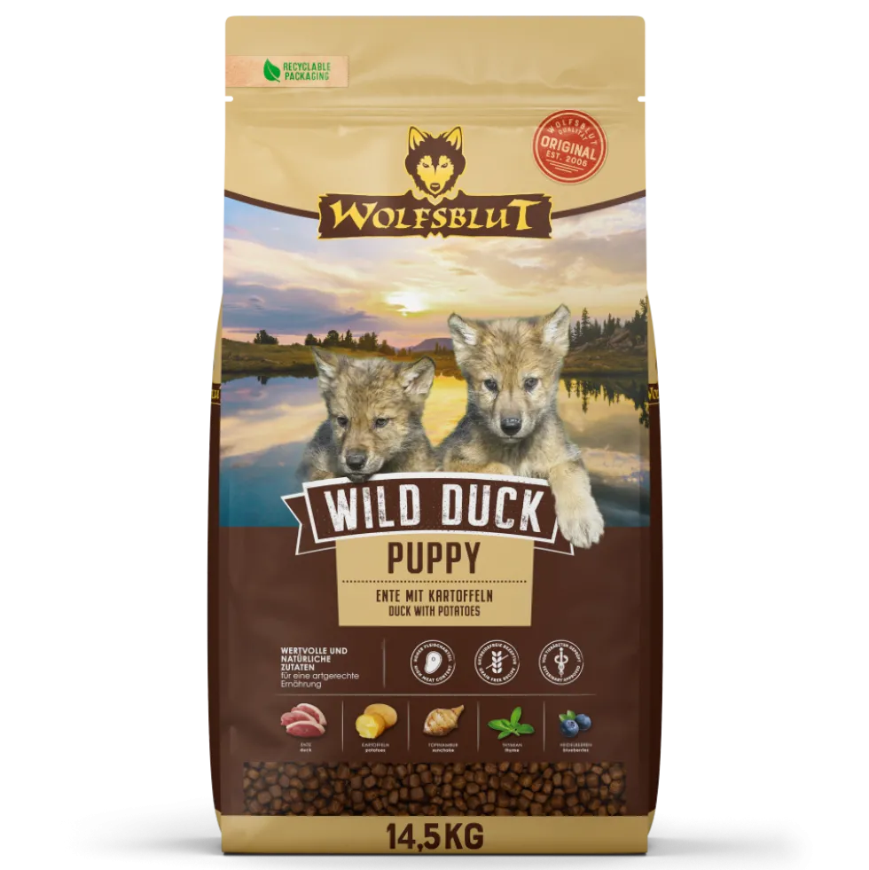 Wolfsblut Puppy Wild Duck Trockenfutter 14,5 kg
