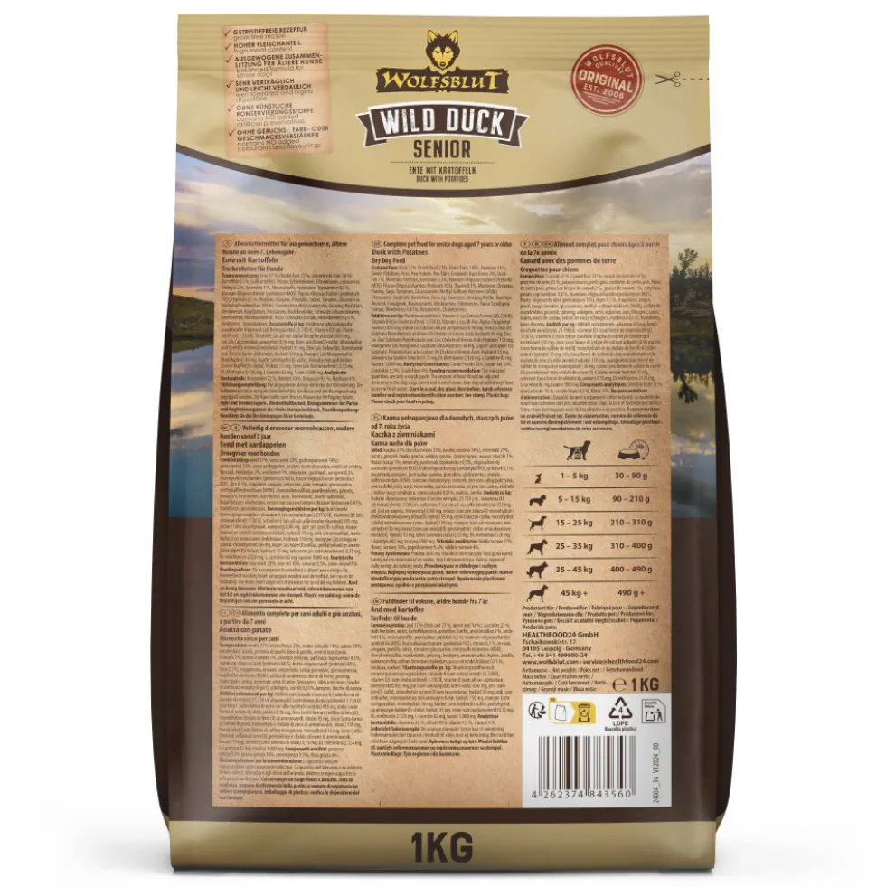 Wolfsblut Senior Wild Duck Trockenfutter 1 kg