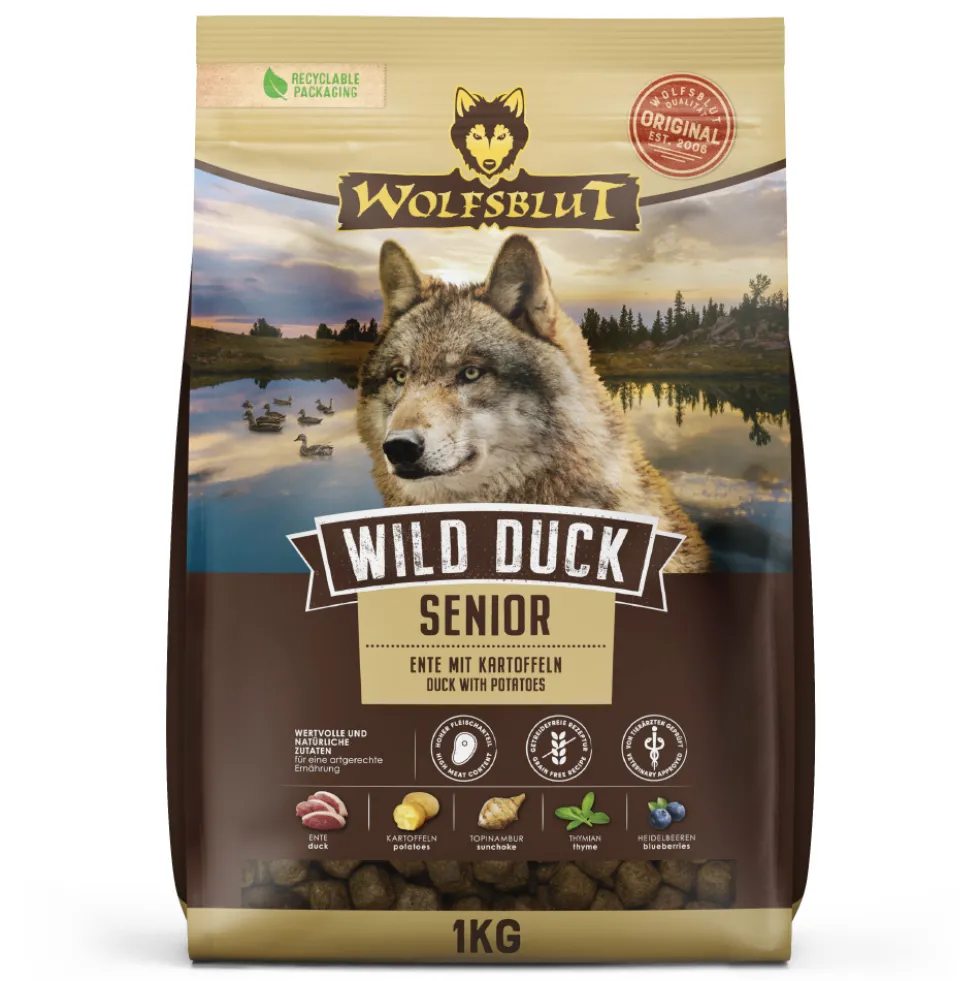 Wolfsblut Senior Wild Duck Trockenfutter 1 kg